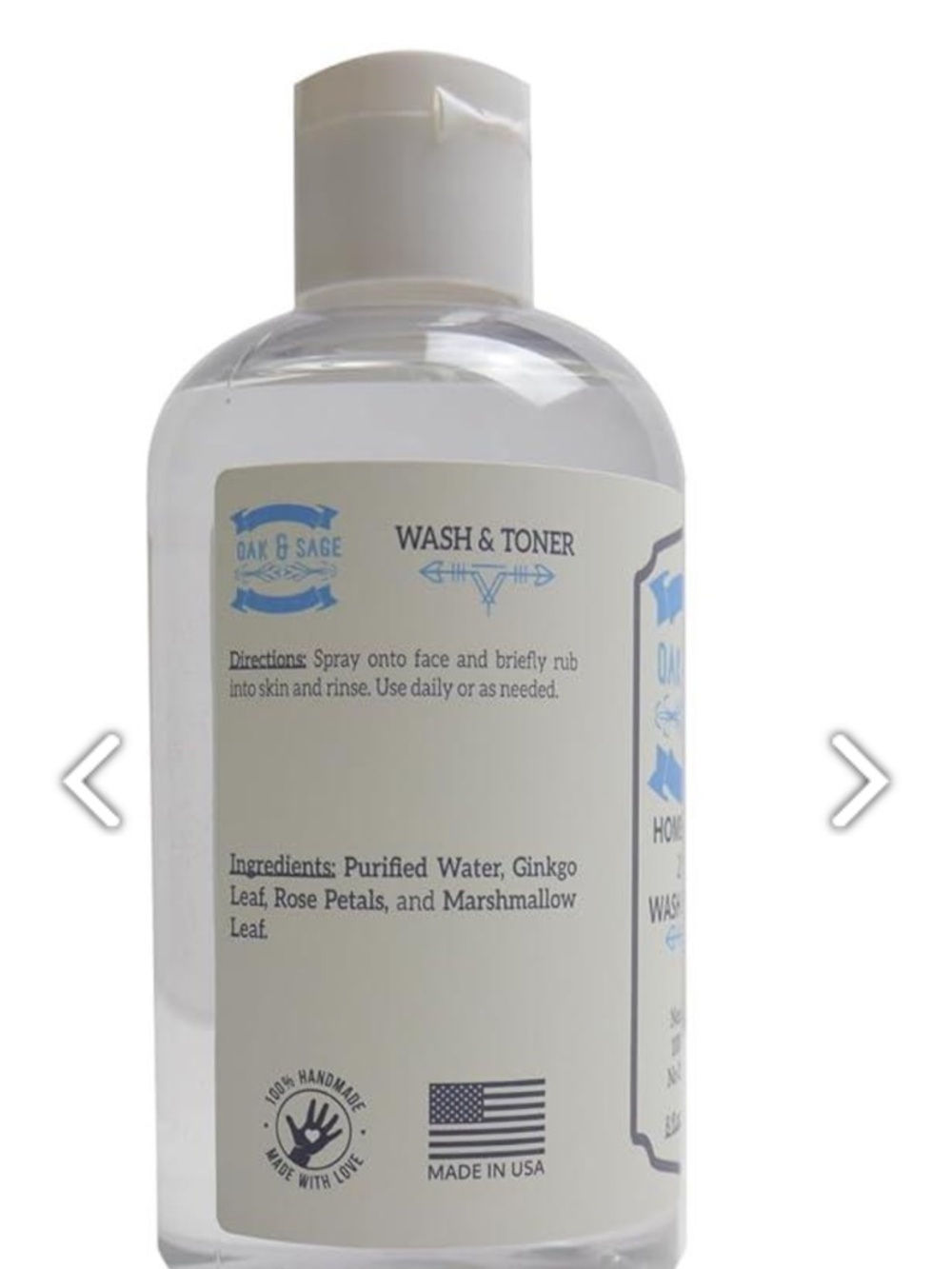 Oak & Sage Homeopathic 2-in-1 Wash & Toner - Picture 3 of 3